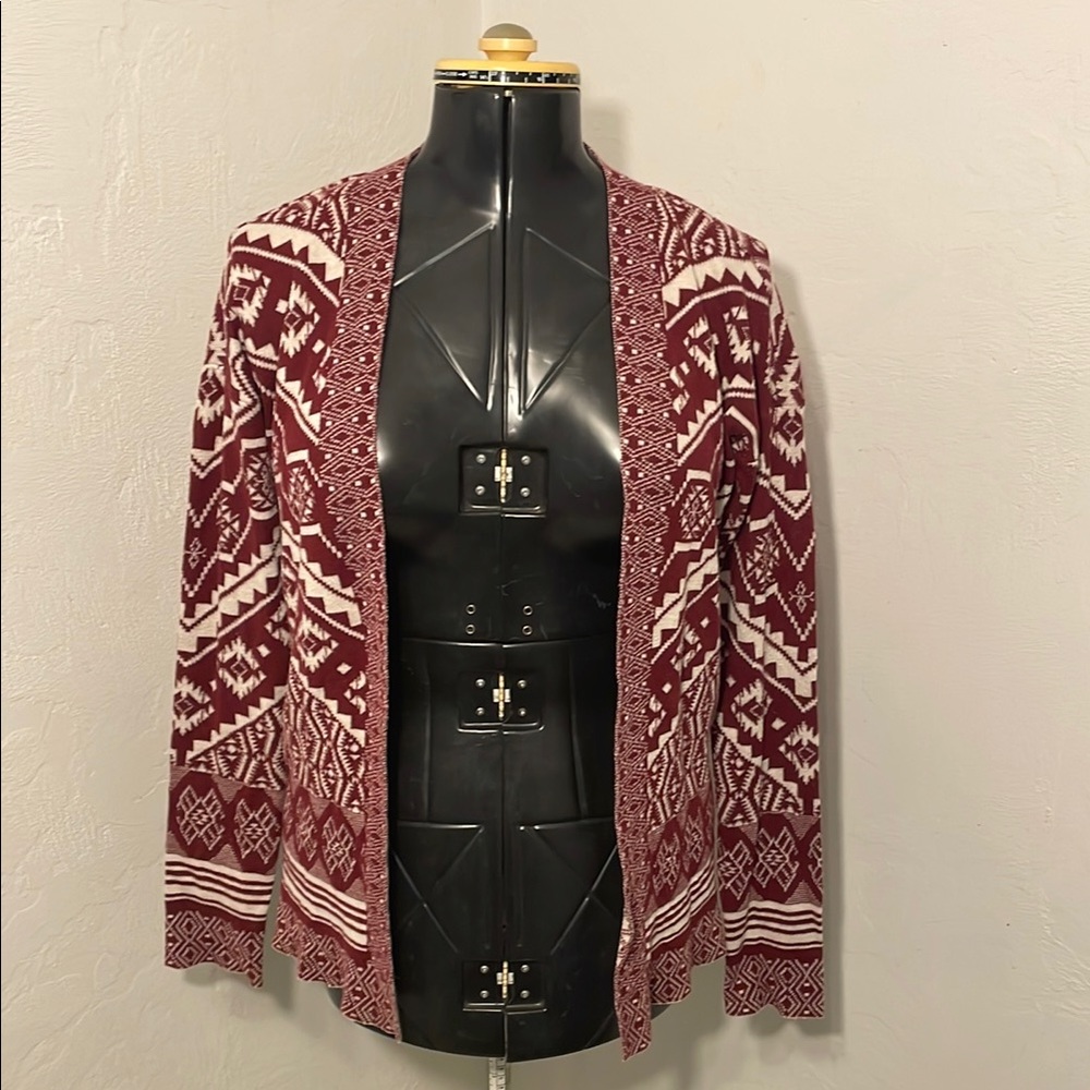Pink Republic Burgundy Patterned Sweater